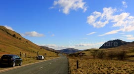 Tornado jet fighter makes low pass over road in the UK