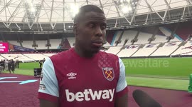 Interview with West Ham captain Kurt Zouma in London, UK