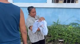 Newborn boy dumped in roadside wasteland rescued by villagers