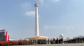 Indonesian military mark 78th birthday with ceremony in Jakarta