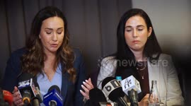 Andrew Tate, UK and US representatives of alleged victims at press conference in Bucharest, Romania