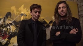 The Big Pink frontman Robbie Furze launches Walking in the Dark exhibition in London, UK