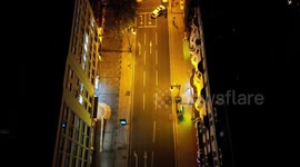 Crime scene following fatal stabbing of teen in Brighton, UK