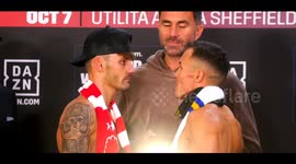 Listen in to what wood and warrington said to each other in the final face off at the weigh in