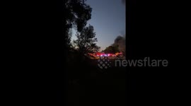 US: Large Fire Breaks Out At Commercial Building In Loretto, Minnesota