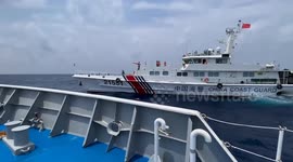 China Coast Guard blocks Philippine vessels from entering disputed territory on resupply mission
