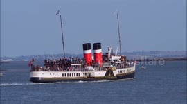 Two historic paddle steamers meet up in Kent, UK