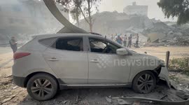 Israeli Strikes Knock Down High-Rise 'Watan Tower' in Central Gaza