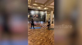 Museum criticised over yoga sessions in front of fine art paintings