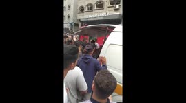 Injured rushed into ambulances after Israeli strike on Gaza's Jabalia refugee camp