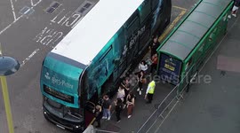 Harry Potter Tour Bus picking up passengers at Watford Junction then Warner Bros Studios