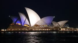 Sydney Opera House lights up in colours of Israeli flag