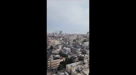Air strikes by Israeli aircraft on Gaza City .