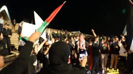Palestinians and their supporters protest in Sydney, Australia