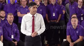 Rishi Sunak speaks about conflict between Palestine and Israel at a conference in Nottinghamshire, UK
