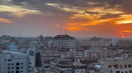 Terrifying footage of tower block collapsing after Israeli airstrike