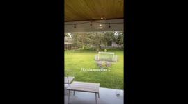 Florida homeowner documents BIZARRE weather as it rains on 1 side of house