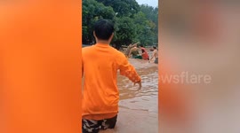 Residents evacuated from homes during severe floods in northern Thailand