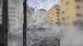 City Centre of Gaza, Palestine Demolished Under Israeli Attack