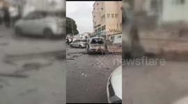 The ruined streets of Jerusalem, Israel after Palestine attack