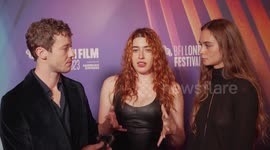 Director and stars of Hoard arrive at BFI for UK premiere in London, UK