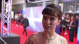 Priscilla actress Cailee Spaeny arrives at London Film Festival, UK