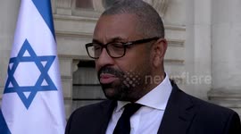 UK Foreign Secretary James Cleverly reaffirms Israel support during interview in London, UK