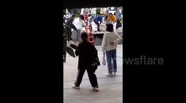 School playground collapses, sending students into septic tank in China