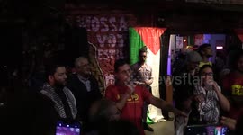 Act of solidarity with Palestine in Sao Paulo, Brazil