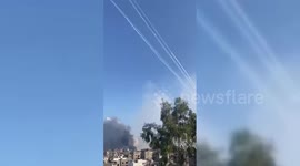 Rockets Are Launched to Israel from Gaza, Palestine