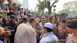 Indonesian Islamic Group PA 212 Demonstrates in Front of United States Embassy in Jakarta, Indonesia