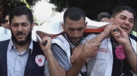 Palestinians bury 4 killed by Israeli airstrikes