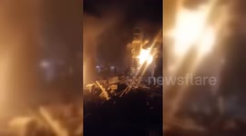Israel War Planes Attack Gaza City Neighbourhood, Palestine