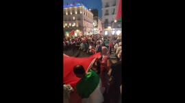 Solidarity vigil in Puerta del Sol: Madrid stands with Palestine