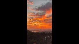 Sunset unbelievable display of colors no filter unedited
