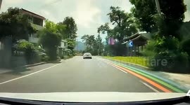 Motorcycle collision caught on camera in Chongqing, China