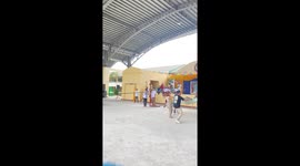 Students have hilarious volleyball game using blankets