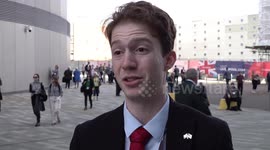 Conference-goers preview Sir Keir Starmer's speech in Liverpool, UK