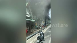 Huge fire rips through market stalls in Bangkok