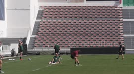 Wales train ahead of quarter final clash with Argentina in Toulon, France