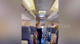 Pilot greets cabin crew family with mother, two daughters and retired captain all on the same flight