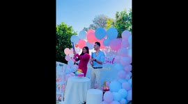 Couple finds out the gender of their upcoming baby on their gender reveal *wholesome*