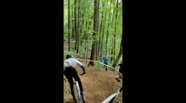 Young rider twists into a scorpion shape after bike's rim snaps *NASTY FAIL*