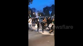 Hundreds flee as police use tear gas to disperse pro-Palestine rally in Paris