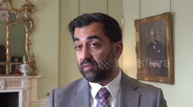 Humza Yousaf describes how members of his family in Gaza are 'terrified' speaking in Edinburgh, UK