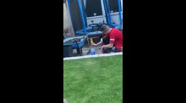 Dad makes an impressive water bottle rocket with lighter gas for son *Incredible Video*