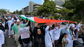 Mandela’s grandson pledges support to Palestinian as thousands march through Cape Town