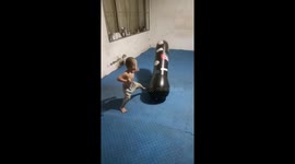 Young boxing prodigy: determination unleashed