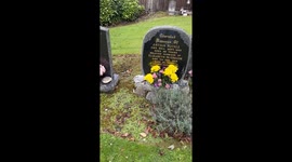Cute Baby visiting the grave of grandma reacts strangely *Heartfelt Video*