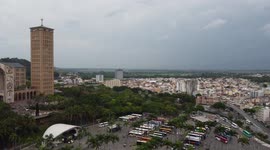 Faithful at the National Sanctuary of Aparecida in Sao Paulo, Brazil